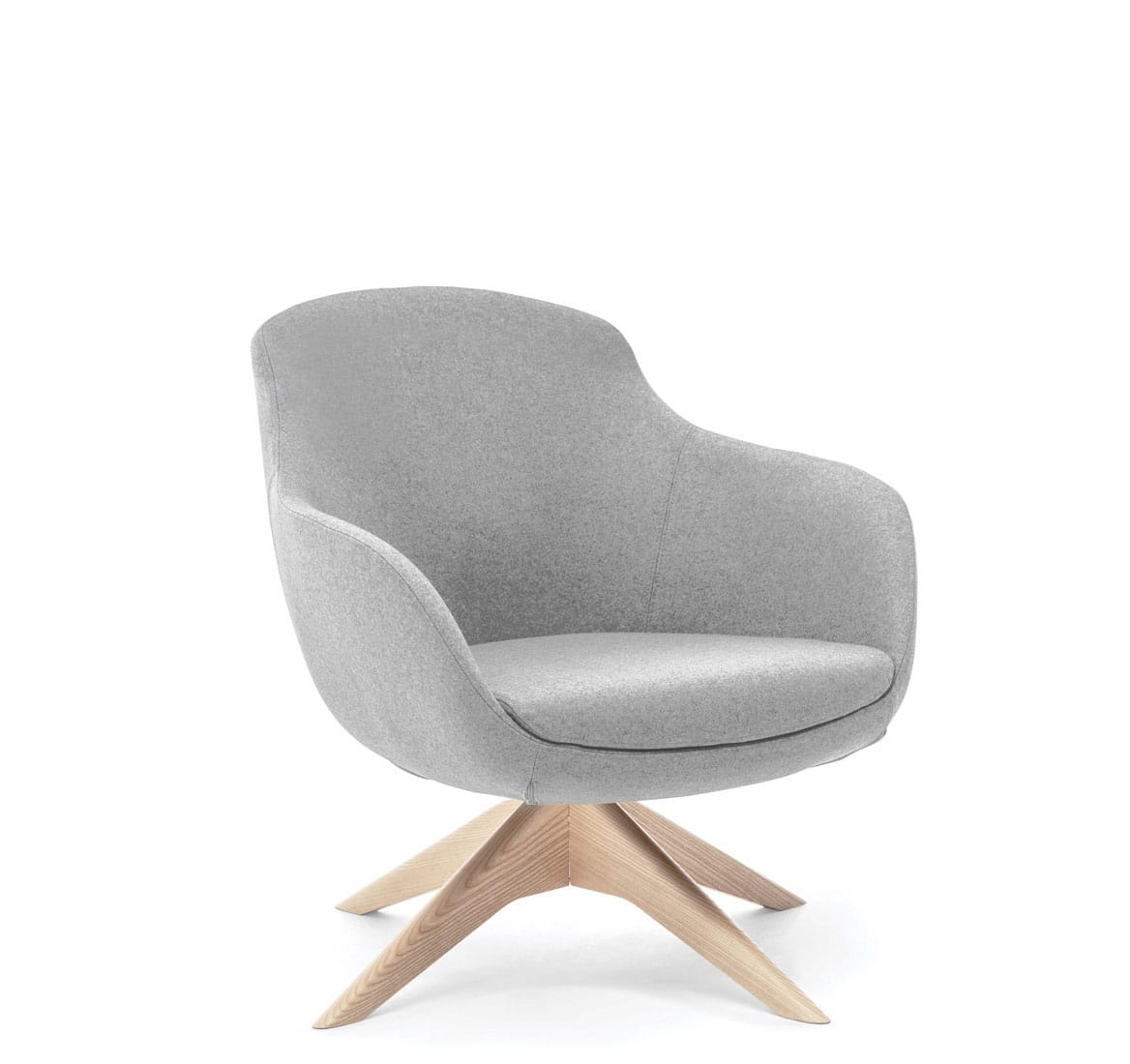 NOBLE Wood Кресло крутящ СВ.СЕРЫЙ