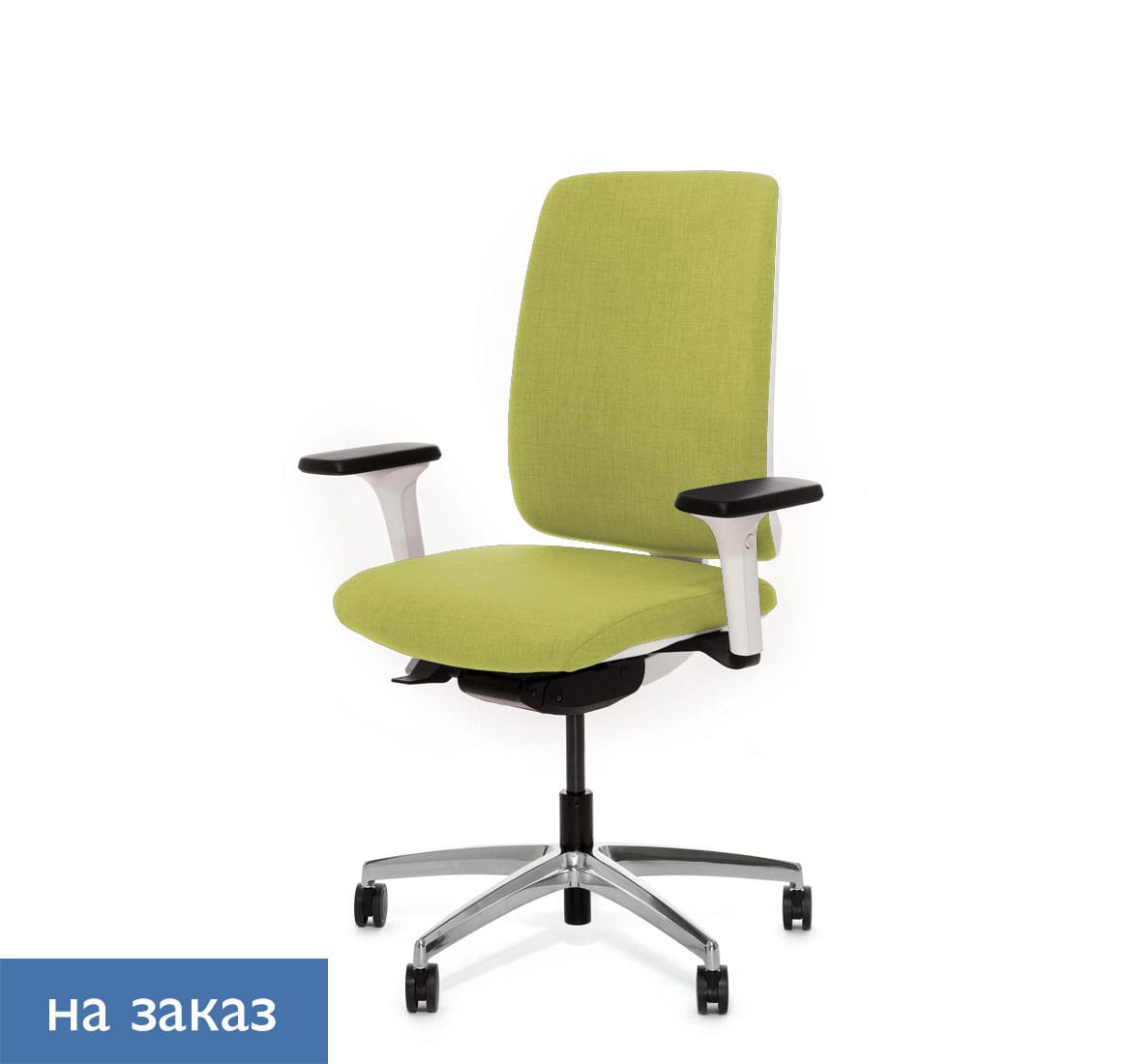 DION W Кресло, синх, 1D, алюм ЗЕЛЕНЫЙ/БЕЛЫЙ/АЛЮМ