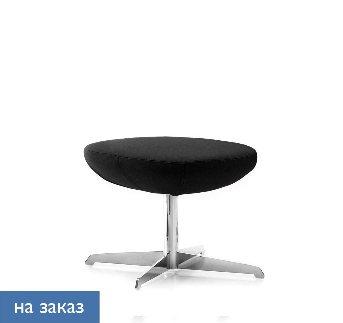 ELEGANCE/NOBLE Пуф кожа ЧЕРНЫЙ/КОЖА