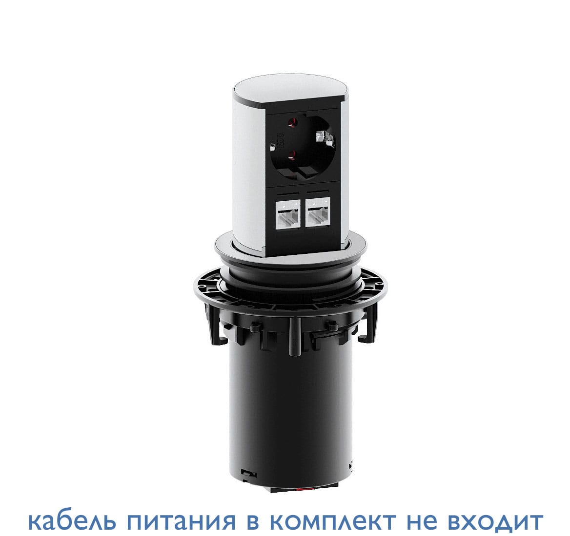 ELEVATOR 1+2cat5e блок розеточ СЕРЕБРИСТ.