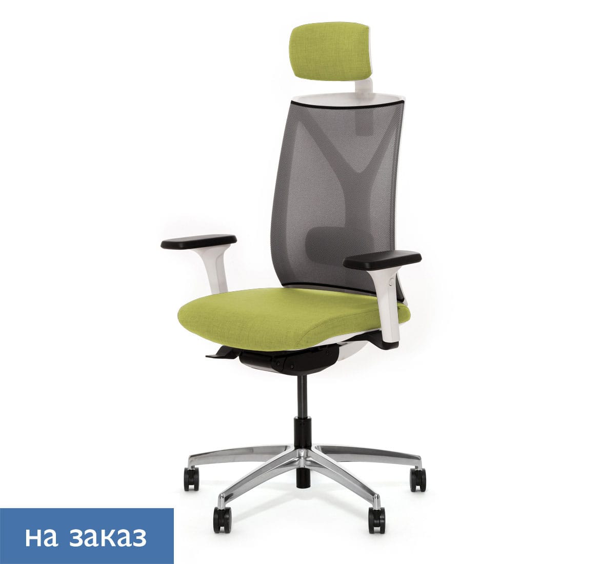DION M WG Кресло,син,1D,подг,а ЗЕЛЕНЫЙ/АЛЮМ