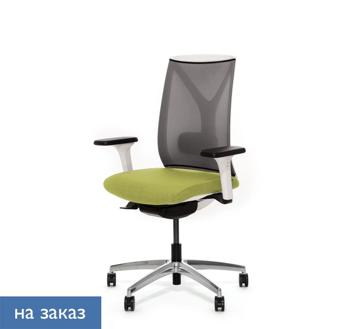 DION M WG Кресло,синх, 1D, ал ЗЕЛЕНЫЙ/АЛЮМ
