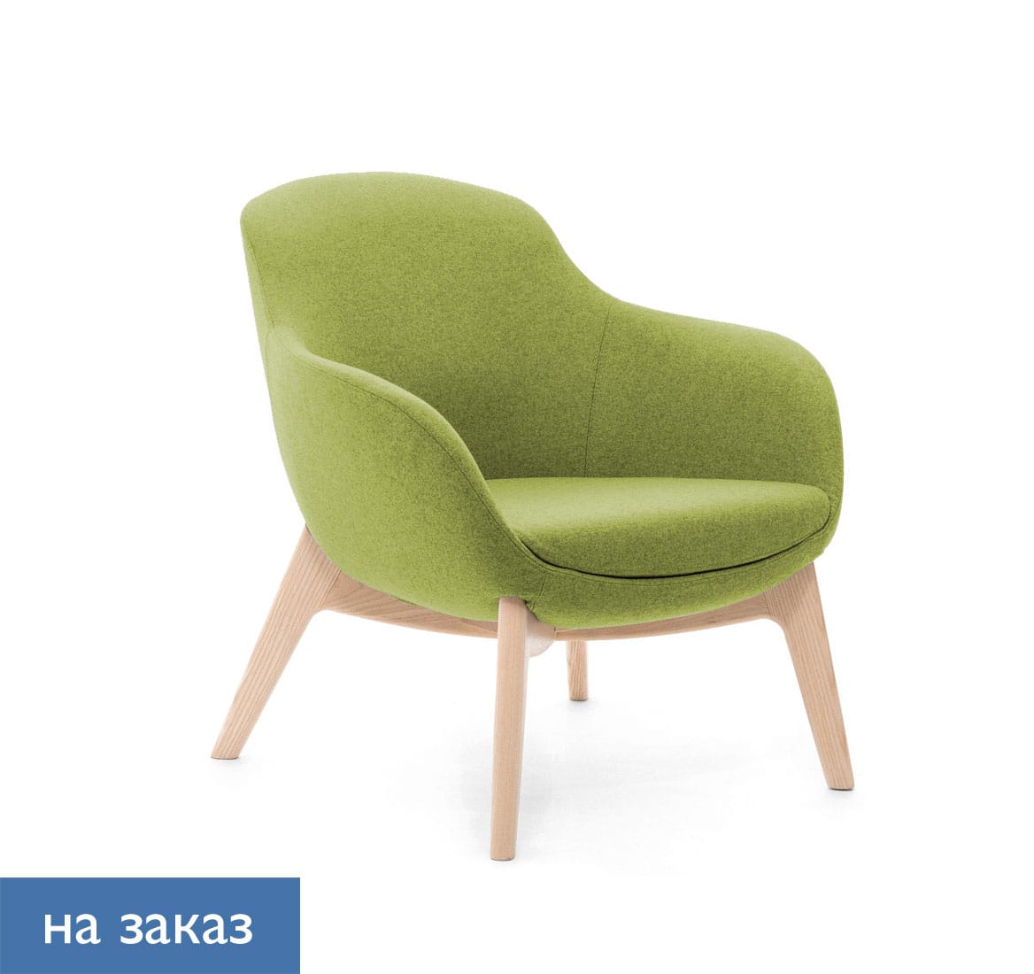 NOBLE Wood Кресло ясень ЗЕЛЕНЫЙ