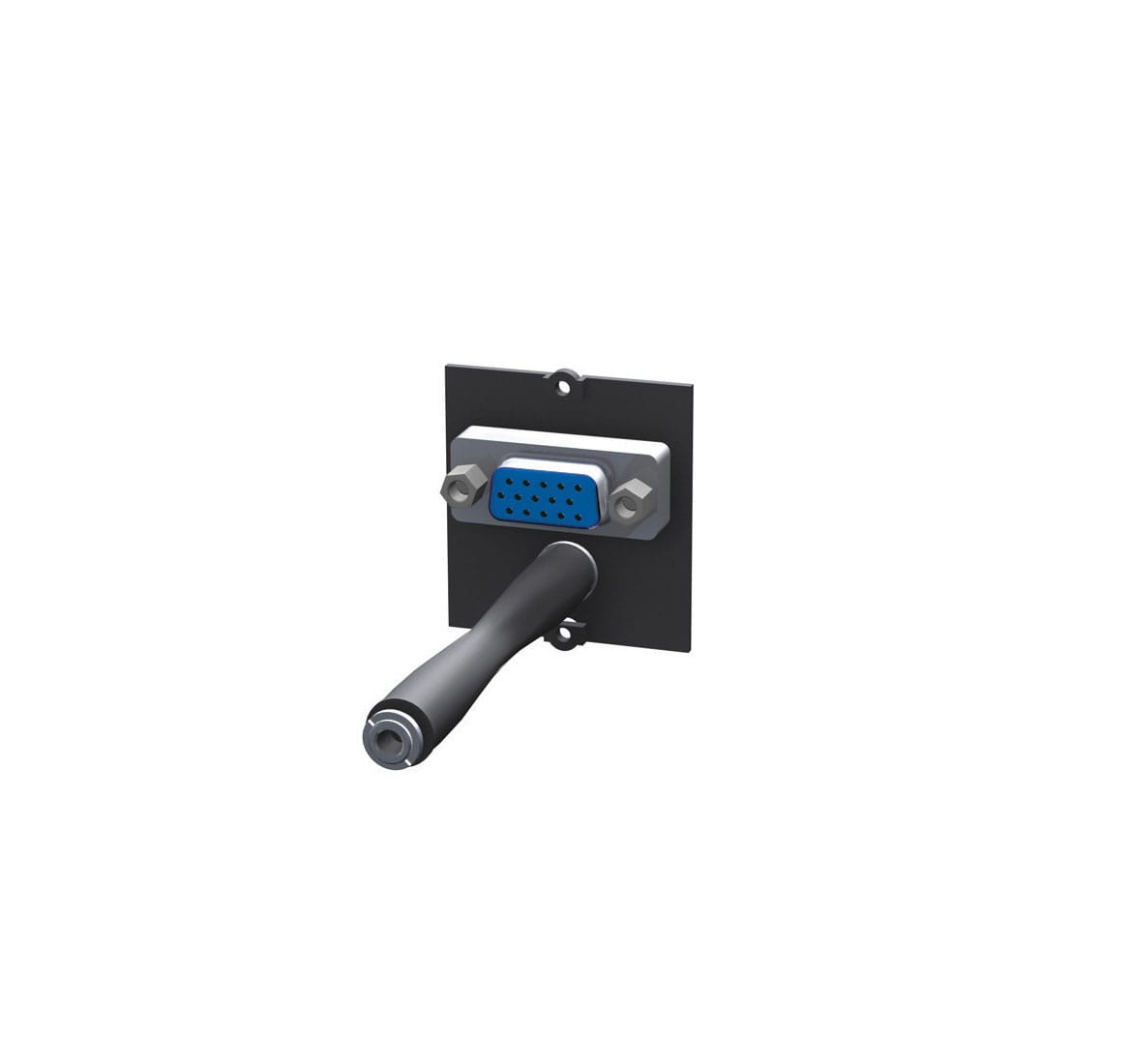 Рамка VGA+mini stereo Jack3,5 ЧЕРНЫЙ